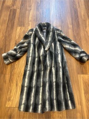 Donna Lepure New York Faux Fur Long Coat